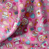 Printed Cotton GIRLPOWER Pink / Orange